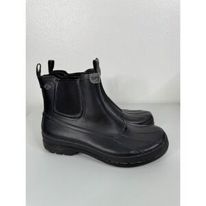 Sperry Men's Black Ankle Rain Boots Size 9